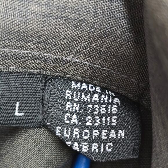 Men's Boss Hugo Boss Brown Gray Button-up Shirt Size Large - Picture 4 of 8